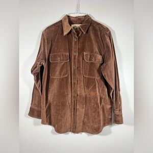 Cambridge Clothing Co Brown Suede Button Up Women’s M Rugged Western Cowboy Core